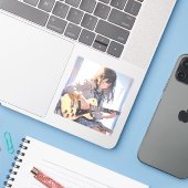 シール Seal|ギターJK 寿司娘 GenerativeAI Aufkleber (Laptop mit iPhone)