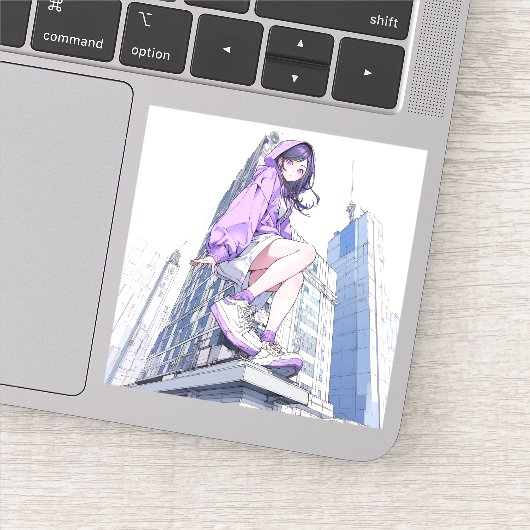 シール Seal|パープルJK Purple |寿司娘 GenerativeAI Aufkleber (Detail)