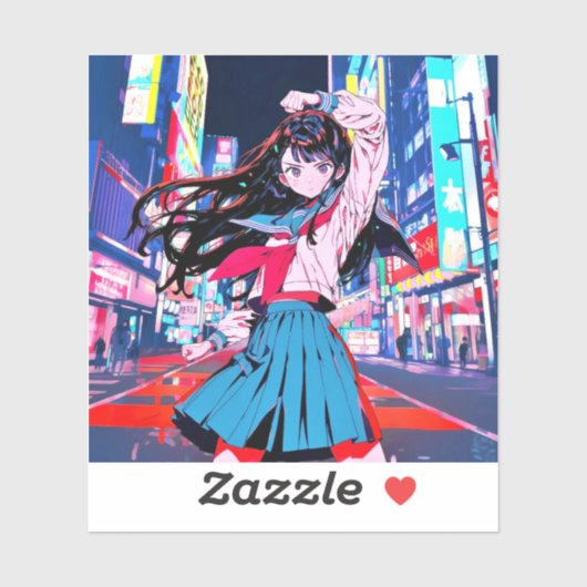 シール Seal|今日もお疲れポーズ 寿司娘 GenerativeAI Aufkleber (Blatt)