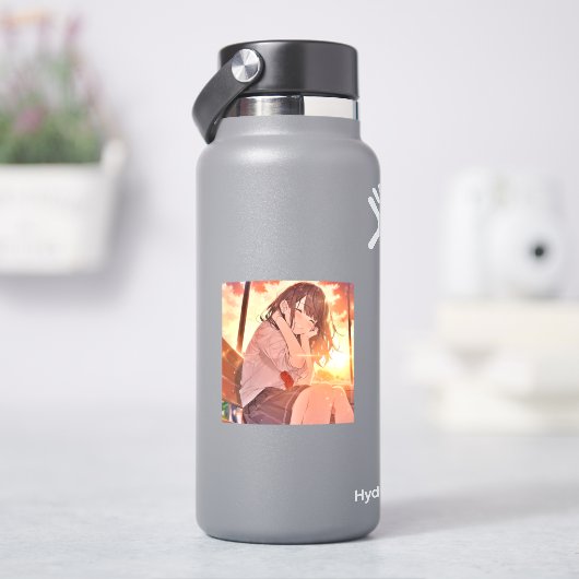 シール Seal|夕日JK 寿司娘 GenerativeAI Aufkleber (HydroFlask)