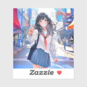 シール Seal｜寄り道JK 寿司娘 GenerativeAI Aufkleber (Blatt)