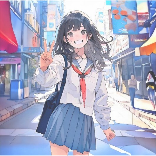 シール Seal|寄り道JK 寿司娘 GenerativeAI Aufkleber (Vorderseite)