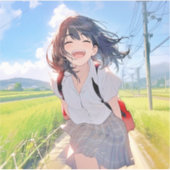 シール Seal｜帰宅JK 寿司娘 GenerativeAI Aufkleber (Vorderseite)