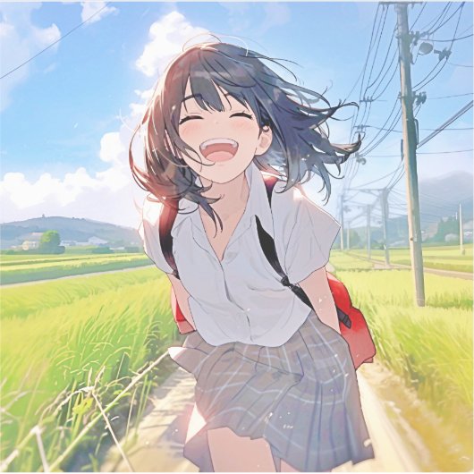 シール Seal｜帰宅JK 寿司娘 GenerativeAI Aufkleber (Vorderseite)