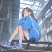 シール Seal|放課後JK 寿司娘 GenerativeAI Aufkleber (Vorderseite)