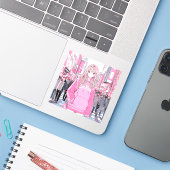 シール Seal|Pretty Pink 寿司娘 GenerativeAI Aufkleber (Laptop mit iPhone)