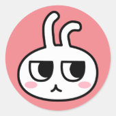 ジト目うさぎ顔シール RUNDER AUFKLEBER (Vorderseite)