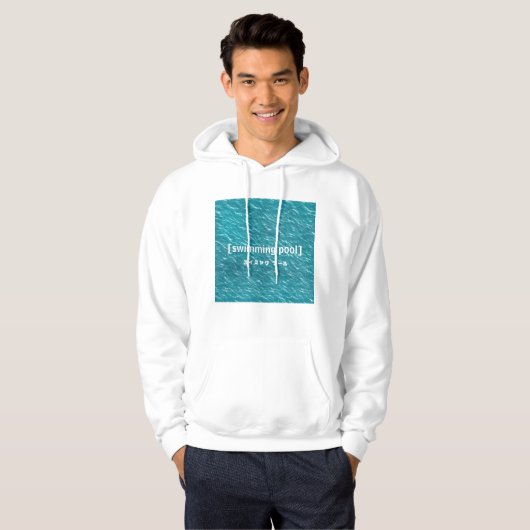 スイミングプール Wasserästhetischer Hoodie (Vorne ganz)