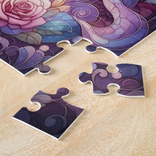 ステンドグラス風の神秘的な蝶 PUZZLE (Seite)