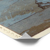 ス フ, ス(夜), Hiroshi Yoshida, Woodcut Poster (Ecke)