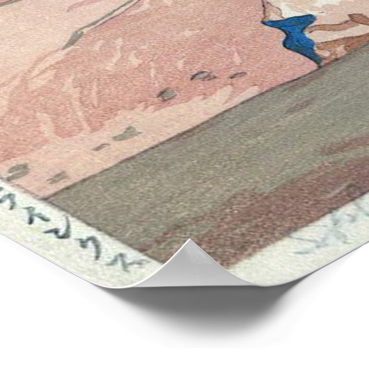 ス フ ス(昼), Hiroshi Yoshida Poster (Ecke)