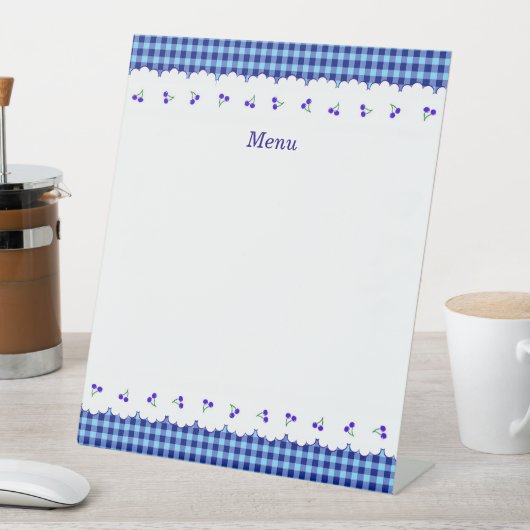 タイトル　カスタマイズ　チェリー　チェック　ブルー     SOCKELSCHILD (In Situ)