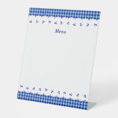 タイトル カスタマイズ チェリー チェック ブルー SOCKELSCHILD (Vorderseite)