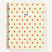 タイトル　カスタム　いちご(アイボリー)   ノートブック NOTIZBLOCK (Vorderseite)