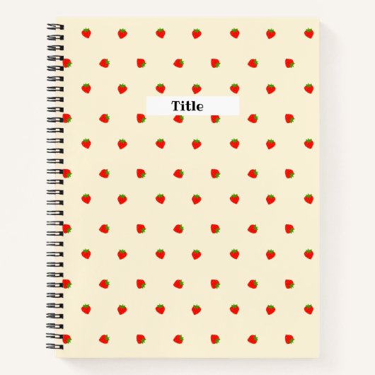 タイトル カスタム いちご(アイボリー) ノートブック NOTIZBLOCK (Vorderseite)