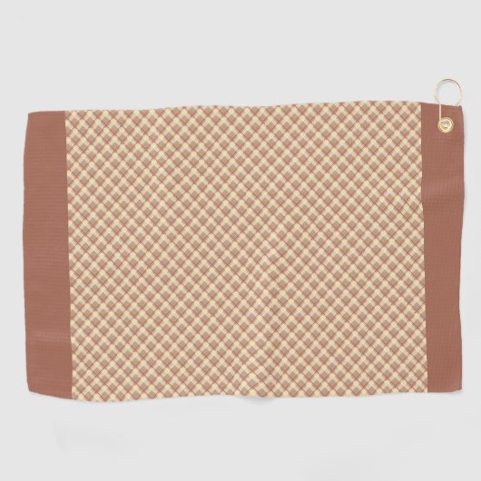 タータンチェック(ブラウン ) GOLFHANDTUCH (Horizontal)