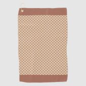 タータンチェック(ブラウン ) GOLFHANDTUCH (Vorderseite)