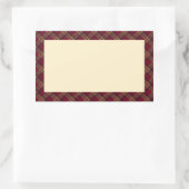 タータンチェック(ワインレッド)        RECHTECKIGER AUFKLEBER (Tasche)