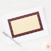 タータンチェック(ワインレッド)        RECHTECKIGER AUFKLEBER (Umschlag)