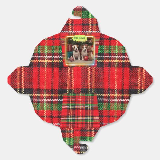 チェック柄がかわいいジャックラッセルテリアの子犬たちとクリスマス♡ GESCHENKSCHACHTEL (Ungeklappt)