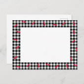 チェリー&ギンガムチェック(ブラック) POSTKARTE (Vorne/Hinten)