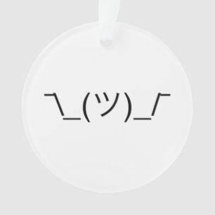 ¯ \ _(ツ) _/¯ Smugshrug festes Schwarzes Ornament