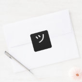 ツ Tsu Japan Kanji Symbol Smile Face Quadratischer Aufkleber (Umschlag)