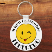テヘペロちゃんマーク(L) キーホルダー SCHLÜSSELANHÄNGER (Rückseite)