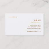 テ ア デ名 VISITENKARTE (Rückseite)