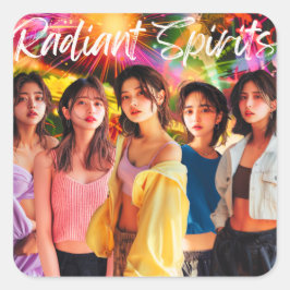 デジタルヒューマンアイドル「Radiant Dreams」 配信記念シール Quadratischer Aufkleber