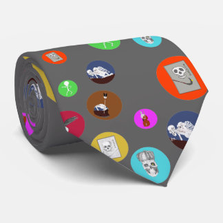 ドット柄のドクロ(Skeleton of dot pattern) Krawatte