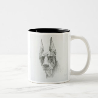 ドーベルマン デッサン マグカップA ZWEIFARBIGE TASSE