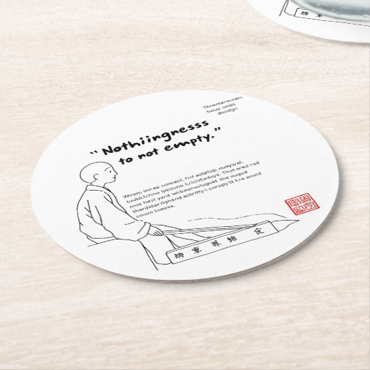 ニッポン感性 01 RUNDER PAPPUNTERSETZER (Angewinkelt)