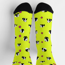 ネオンイエローのかわいいパンダ♡ SOCKEN