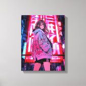 ネオンJKアートパネル｜寿司娘 Art Panel GenerativeAI Leinwanddruck (Vorderseite)