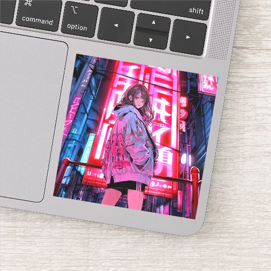 ネオンJKシール Seal|寿司娘 GenerativeAI Aufkleber (Detail)