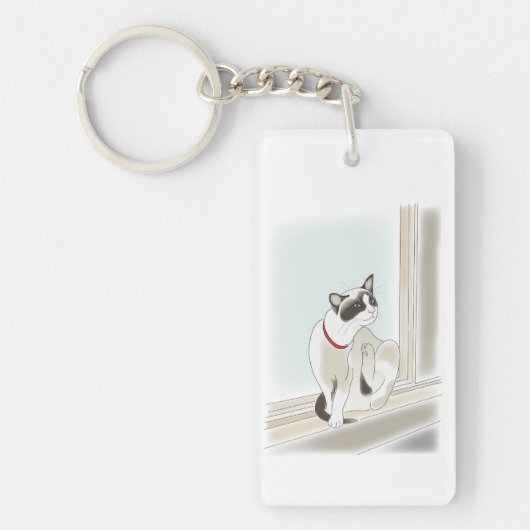 ネコのイラストキーホルダー SCHLÜSSELANHÄNGER (Vorderseite)