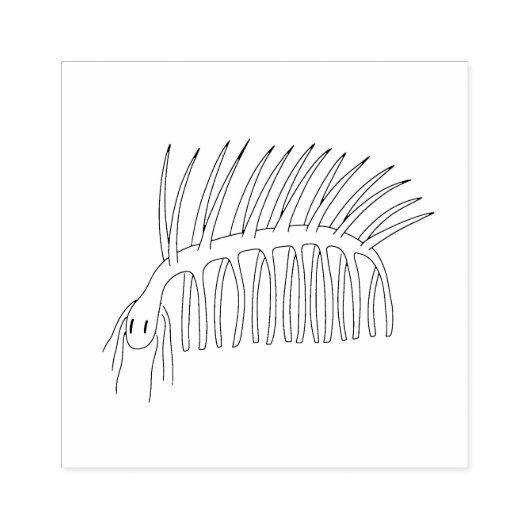 ハルキゲニア（Hallucigenia） Gummistempel (Prägung)