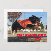 バーニーズマウンテンドッグ　年賀状　2018年　戌年 POSTKARTE (Vorne/Hinten)