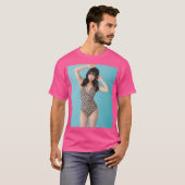 ヒョウ柄水着の女性 T-Shirt (Vorne ganz)
