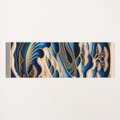 ビンテージな日本の浮世絵北斎イズムとローファイアートが融合した着物柄の ヨガマット YOGAMATTE (Rückseite (Horizontal))