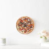 ピザ 壁掛け時計 pizza Wall clock Runde Wanduhr (Zuhause)