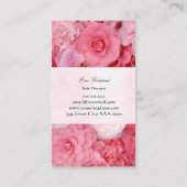 ピンクの花のかわいい名刺 VISITENKARTE (Rückseite)
