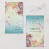 ピンクの花びらが舞うオシャレな名刺 VISITENKARTE (Vorne/Hinten)