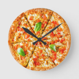 ピ 壁 掛 け 時 Pizza ザ Runde Wanduhr
