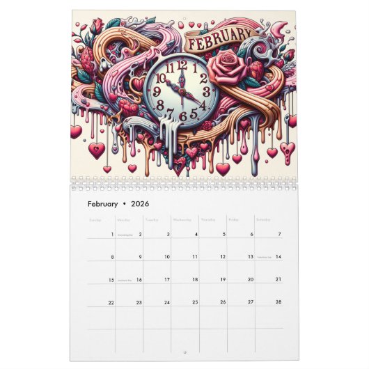 ファンタジーと段階:夢のような12ヶ月 KALENDER (Feb 2026)