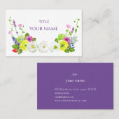 フラワーアレンジメント 水彩イラスト VISITENKARTE (Vorne/Hinten)