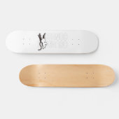 フー - ピンクの猫 ブラック - Foo! Black Version - Pink kitty Skateboard (Horizontal)