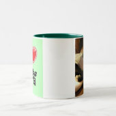 ブチ　マグ　緑　◎ ZWEIFARBIGE TASSE (Mittel)
