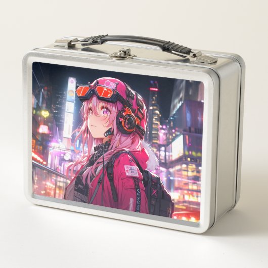 ブリキ缶バッグ|VACHABORG グッズ「ピンクメカニカルガールの探検」 METALL BROTDOSE (Vorderseite)